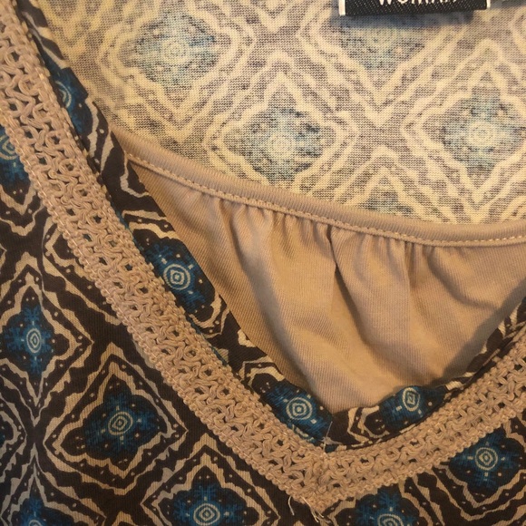 Jennifer Scott Brown BoHo Blouse Size 2x - Picture 4 of 8